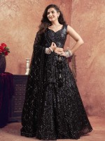 Black Premium Net Lehenga Choli